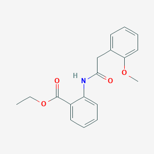 molecular formula C18H19NO4 B323689 Ethyl 2-{[(2-methoxyphenyl)acetyl]amino}benzoate 