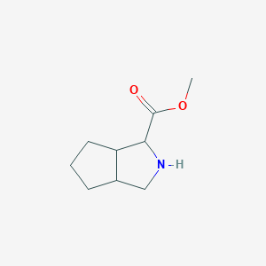 molecular formula C9H15NO2 B3236900 Methyl octahydrocyclopenta[c]pyrrole-1-carboxylate CAS No. 1378569-87-9