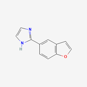 molecular formula C11H8N2O B3236925 2-(1-benzofuran-5-yl)-1H-imidazole CAS No. 1378801-12-7
