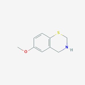 molecular formula C9H11NOS B3236927 6-Methoxy-3,4-dihydro-2H-benzo[e][1,3]thiazine CAS No. 1378821-84-1