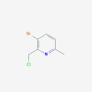 molecular formula C7H7BrClN B3236942 3-Bromo-2-chloromethyl-6-methylpyridine CAS No. 1378867-20-9