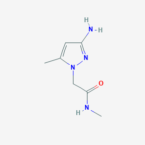 molecular formula C7H12N4O B3236958 2-(3-amino-5-methyl-1H-pyrazol-1-yl)-N-methylacetamide CAS No. 1379199-36-6