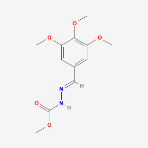 molecular formula C12H16N2O5 B323696 methyl (2E)-2-(3,4,5-trimethoxybenzylidene)hydrazinecarboxylate 