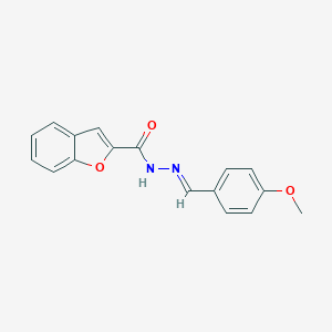 molecular formula C17H14N2O3 B323698 N'-(4-methoxybenzylidene)-1-benzofuran-2-carbohydrazide 