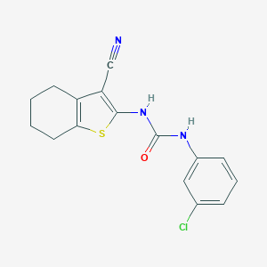 molecular formula C16H14ClN3OS B323699 1-(3-Chlorophenyl)-3-(3-cyano-4,5,6,7-tetrahydro-1-benzothiophen-2-yl)urea 