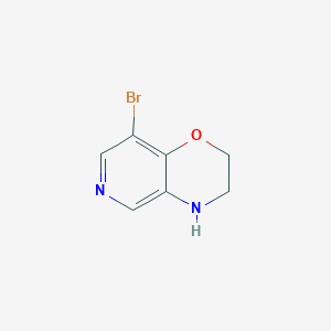 molecular formula C7H7BrN2O B3237000 8-Bromo-3,4-dihydro-2H-pyrido[4,3-b][1,4]oxazine CAS No. 1379320-13-4