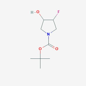 molecular formula C9H16FNO3 B3237002 Tert-butyl 3-fluoro-4-hydroxypyrrolidine-1-carboxylate CAS No. 1379325-25-3