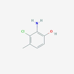 molecular formula C7H8ClNO B3237005 2-Amino-3-chloro-4-methylphenol CAS No. 1379328-15-0