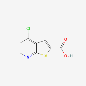 molecular formula C8H4ClNO2S B3237012 噻吩并[2,3-b]吡啶-2-羧酸，4-氯- CAS No. 1379335-94-0