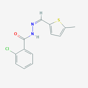 molecular formula C13H11ClN2OS B323702 2-chloro-N'-[(5-methyl-2-thienyl)methylene]benzohydrazide 