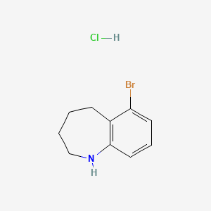 molecular formula C10H13BrClN B3237021 6-Bromo-2,3,4,5-tetrahydro-1H-benzo[b]azepine hydrochloride CAS No. 1379350-71-6