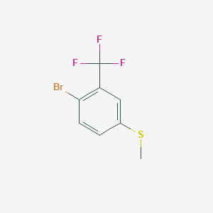 molecular formula C8H6BrF3S B3237023 1-Bromo-4-(methylsulfanyl)-2-(trifluoromethyl)benzene CAS No. 1379356-82-7