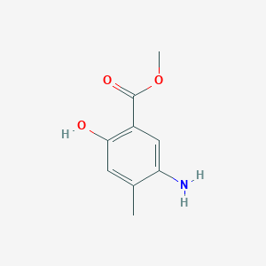 molecular formula C9H11NO3 B3237029 Methyl 5-amino-2-hydroxy-4-methylbenzoate CAS No. 1379359-74-6