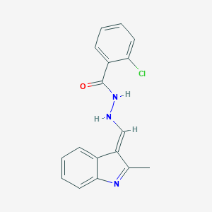 molecular formula C17H14ClN3O B323703 2-chloro-N'-[(E)-(2-methylindol-3-ylidene)methyl]benzohydrazide 
