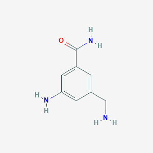 molecular formula C8H11N3O B3237036 3-Amino-5-(aminomethyl)benzamide CAS No. 1379361-63-3