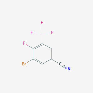 molecular formula C8H2BrF4N B3237046 3-Bromo-4-fluoro-5-(trifluoromethyl)benzonitrile CAS No. 1379365-19-1