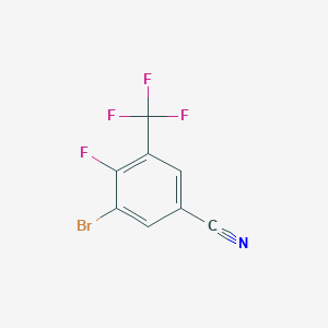 molecular formula C8H2BrF4N B3237046 Benzonitrile,3-bromo-5-(trifluoromethyl)- CAS No. 1379365-19-1