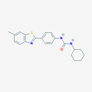 molecular formula C21H23N3OS B323705 N-cyclohexyl-N'-[4-(6-methyl-1,3-benzothiazol-2-yl)phenyl]urea 