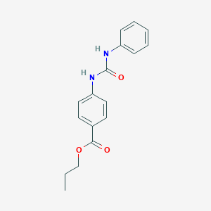 molecular formula C17H18N2O3 B323707 Propyl 4-[(anilinocarbonyl)amino]benzoate 