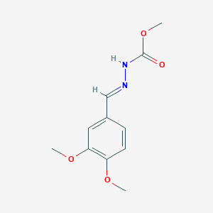molecular formula C11H14N2O4 B323708 methyl (2E)-2-(3,4-dimethoxybenzylidene)hydrazinecarboxylate 