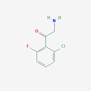 molecular formula C8H7ClFNO B3237088 2-Amino-1-(2-chloro-6-fluorophenyl)ethan-1-one CAS No. 1380024-55-4