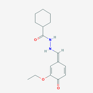 N'-[(Z)-(3-ethoxy-4-oxocyclohexa-2,5-dien-1-ylidene)methyl]cyclohexanecarbohydrazide