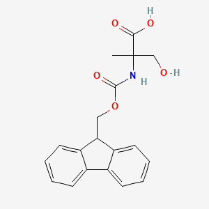 molecular formula C19H19NO5 B3237113 2-Cyclohexyl-3-(9H-fluoren-10-ylmethoxycarbonylamino)propanoic acid CAS No. 1380442-16-9