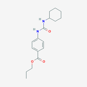 molecular formula C17H24N2O3 B323712 Propyl 4-{[(cyclohexylamino)carbonyl]amino}benzoate 