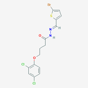 molecular formula C15H13BrCl2N2O2S B323713 N'-[(5-bromo-2-thienyl)methylene]-4-(2,4-dichlorophenoxy)butanohydrazide 