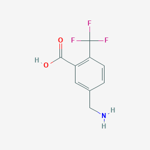 molecular formula C9H8F3NO2 B3237148 5-(Aminomethyl)-2-(trifluoromethyl)benzoic acid CAS No. 1381846-25-8