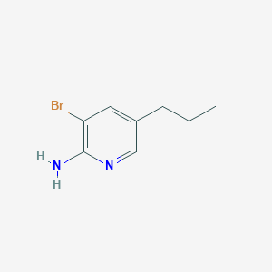 molecular formula C9H13BrN2 B3237155 3-Bromo-5-isobutylpyridin-2-amine CAS No. 1381936-92-0