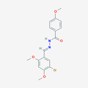 molecular formula C17H17BrN2O4 B323717 N'-(5-bromo-2,4-dimethoxybenzylidene)-4-methoxybenzohydrazide 