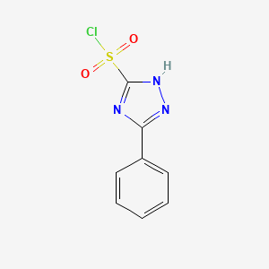 molecular formula C8H6ClN3O2S B3237174 5-Phenyl-1h-1,2,4-triazole-3-sulfonyl chloride CAS No. 1381947-50-7