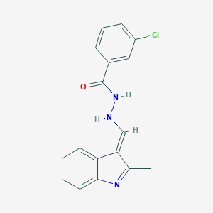 molecular formula C17H14ClN3O B323722 3-chloro-N'-[(E)-(2-methylindol-3-ylidene)methyl]benzohydrazide 
