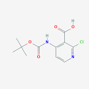 molecular formula C11H13ClN2O4 B3237227 4-((tert-Butoxycarbonyl)amino)-2-chloronicotinic acid CAS No. 1383788-47-3