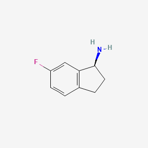 molecular formula C9H10FN B3237229 (S)-6-Fluoro-indan-1-ylamine CAS No. 1383854-81-6