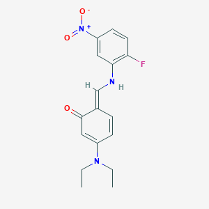 molecular formula C17H18FN3O3 B323724 (6E)-3-(diethylamino)-6-[(2-fluoro-5-nitroanilino)methylidene]cyclohexa-2,4-dien-1-one 