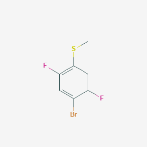 molecular formula C7H5BrF2S B3237246 2-Bromo-1,4-difluoro-5-(methylthio)benzene CAS No. 1383968-48-6