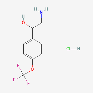 molecular formula C9H11ClF3NO2 B3237253 2-Amino-1-[4-(trifluoromethoxy)phenyl]ethan-1-ol hydrochloride CAS No. 1384079-66-6