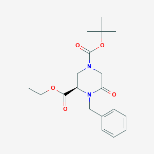 (R)-1-Boc-4-benzyl-5-oxopiperazine-3-carboxylic acid ethyl ester
