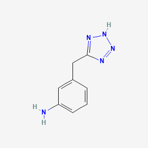 molecular formula C8H9N5 B3237291 3-[(2H-1,2,3,4-tetrazol-5-yl)methyl]aniline CAS No. 138564-10-0