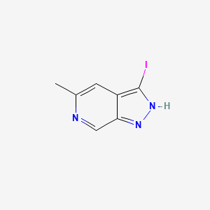 molecular formula C7H6IN3 B3237309 3-iodo-5-methyl-1H-pyrazolo[3,4-c]pyridine CAS No. 1386457-82-4