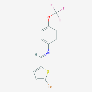 molecular formula C12H7BrF3NOS B323732 N-[(E)-(5-bromothiophen-2-yl)methylidene]-4-(trifluoromethoxy)aniline 