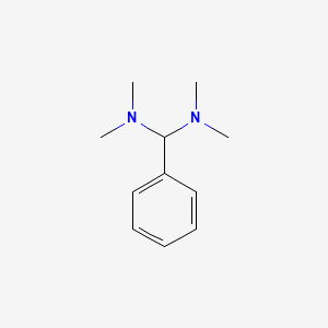 molecular formula C11H18N2 B3237344 N,N,N',N'-tetramethyl-1-phenylmethanediamine CAS No. 13880-55-2