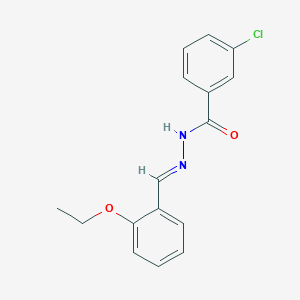 molecular formula C16H15ClN2O2 B323735 3-chloro-N'-(2-ethoxybenzylidene)benzohydrazide 