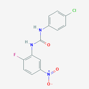 molecular formula C13H9ClFN3O3 B323736 1-(4-Chlorophenyl)-3-(2-fluoro-5-nitrophenyl)urea 