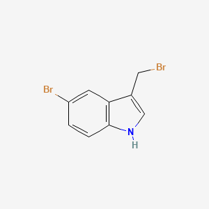 molecular formula C9H7Br2N B3237394 5-Bromo-3-(bromomethyl)-1H-indole CAS No. 1388718-48-6