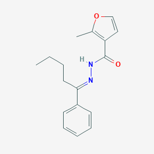 molecular formula C17H20N2O2 B323741 2-methyl-N'-(1-phenylpentylidene)-3-furohydrazide 