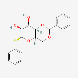 molecular formula C19H20O5S B3237413 (4Ar,6S,7R,8R,8aR)-2-phenyl-6-phenylsulfanyl-4,4a,6,7,8,8a-hexahydropyrano[3,2-d][1,3]dioxine-7,8-diol CAS No. 138922-03-9