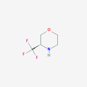 molecular formula C5H8F3NO B3237434 (3S)-3-(Trifluoromethyl)morpholine CAS No. 1389360-68-2